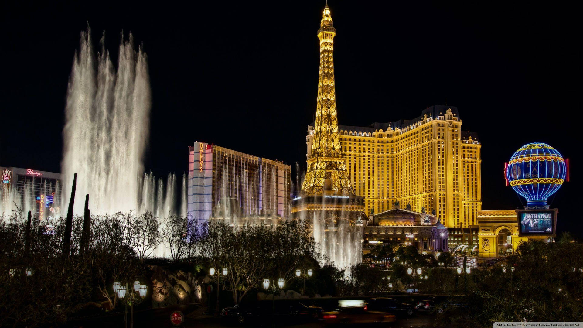 Las Vegas Strip Paris Casino Background