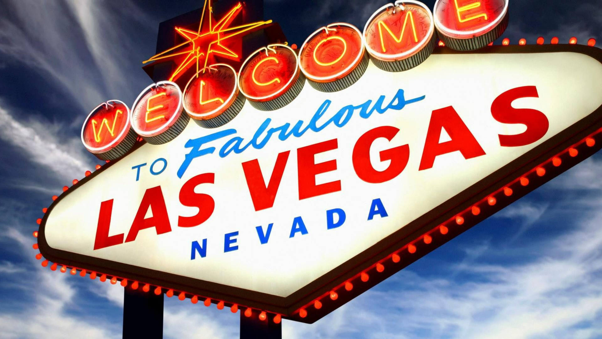 Las Vegas Welcome Sign Close-up Background