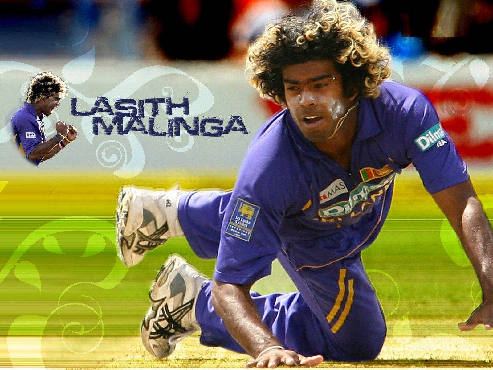 Lasit Malinga Player Sri Lanka Cricket Background