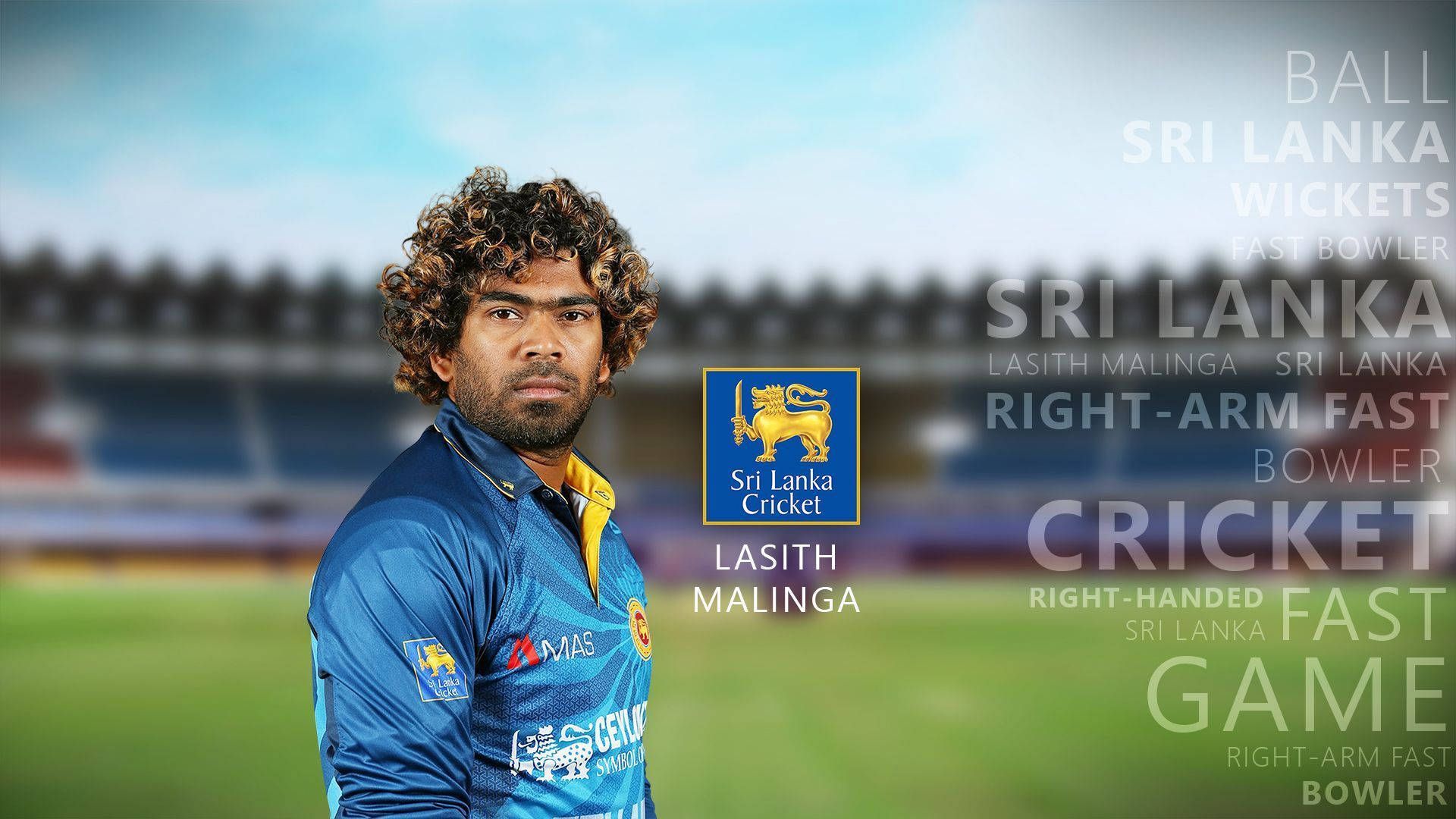 Lasit Malinga Sri Lanka Cricket Poster Background