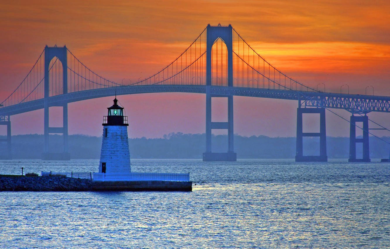 Late Afternoon Scene At Newport, Rhode Island Background