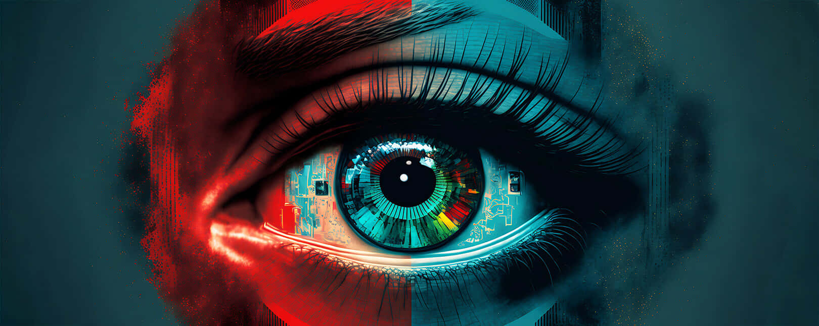 Latent Futuristic Eye Background