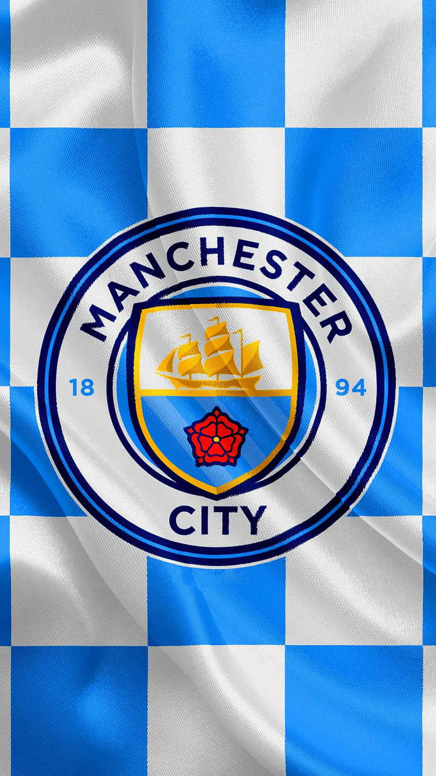 Latest Iphone Featuring The Colors Of Manchester City Football Club Background