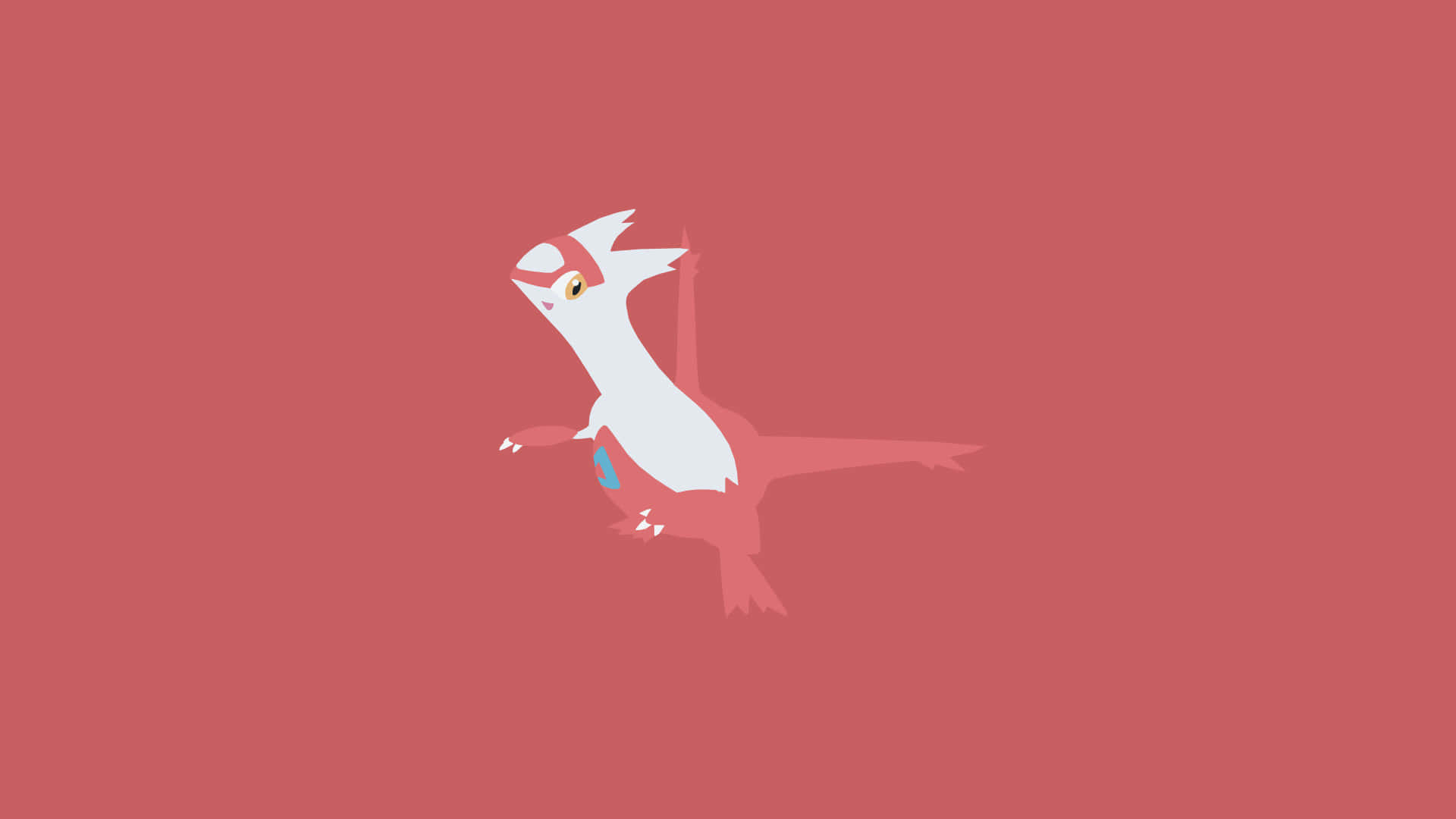Latias Against Red Background Background