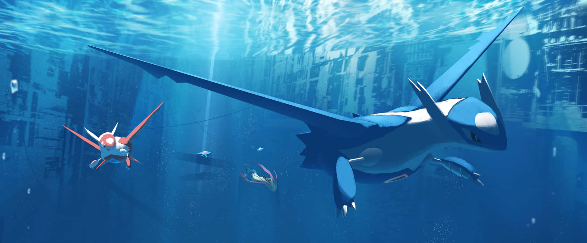 Latios And Latias Swimming