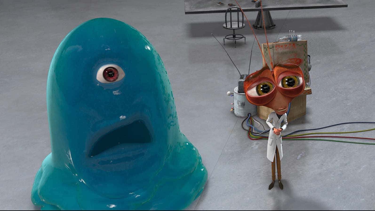 Laughing Bob And Cockroach From Monsters Vs Aliens Animated Movie. Background