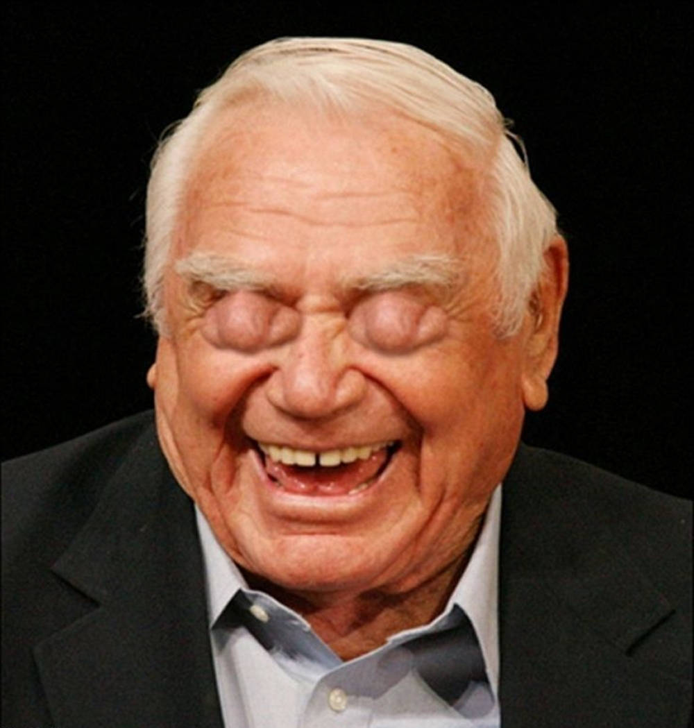 Laughing Ernest Borgnine With Nose For Eyes Background