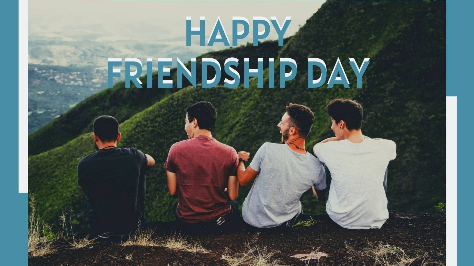 Laughing Friends Celebrating Friendship Day Background