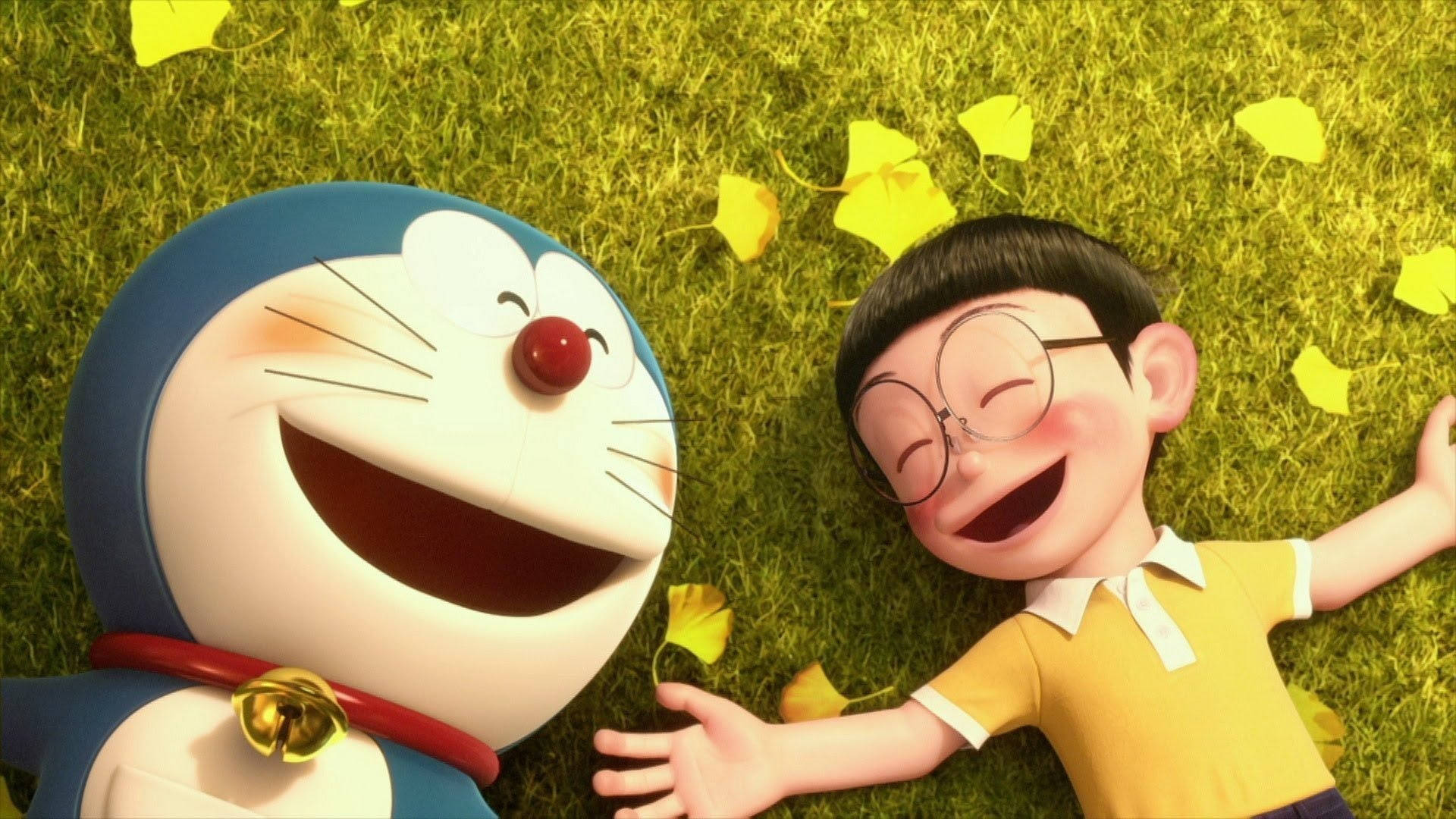 Laughing Nobita And Doraemon Background