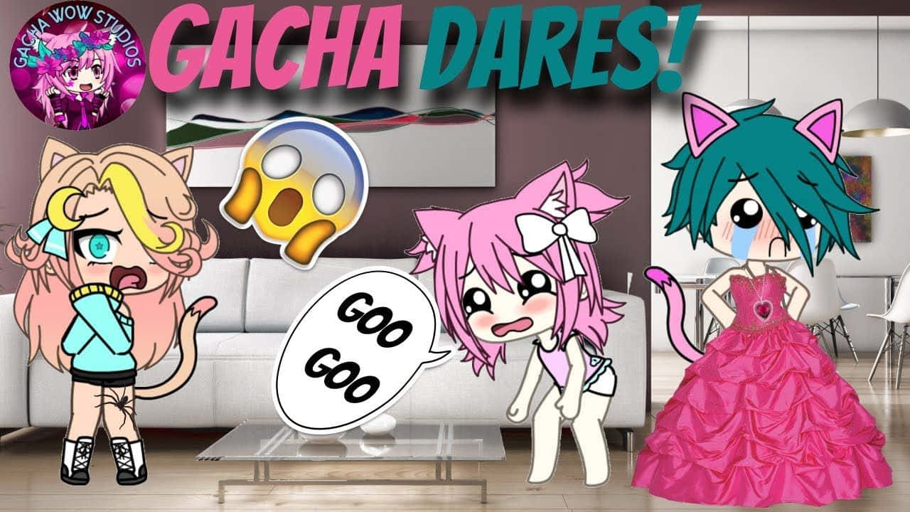 Laughing Out Loud With Gacha Life Friends Background