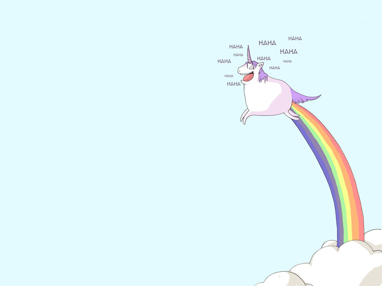 Laughing Rainbow Unicorn Background