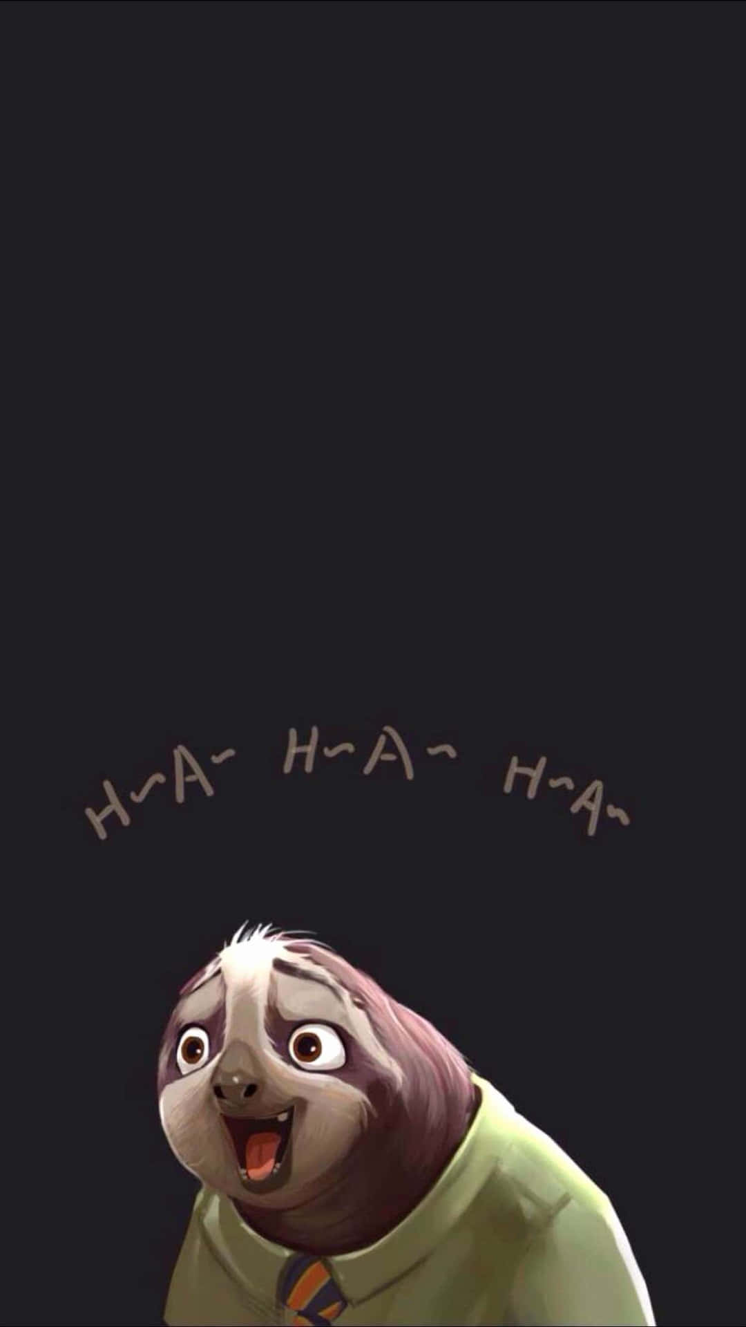 Laughing_ Sloth_ Character_i Phone_ Wallpaper Background