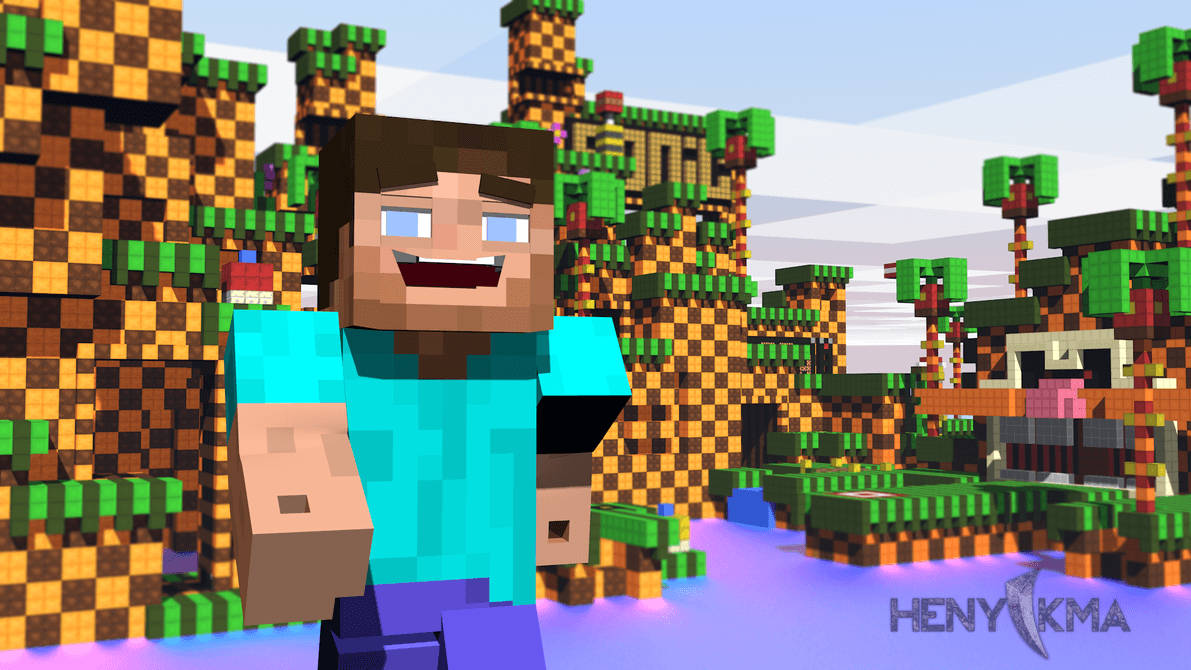 Laughing Steve Minecraft Background