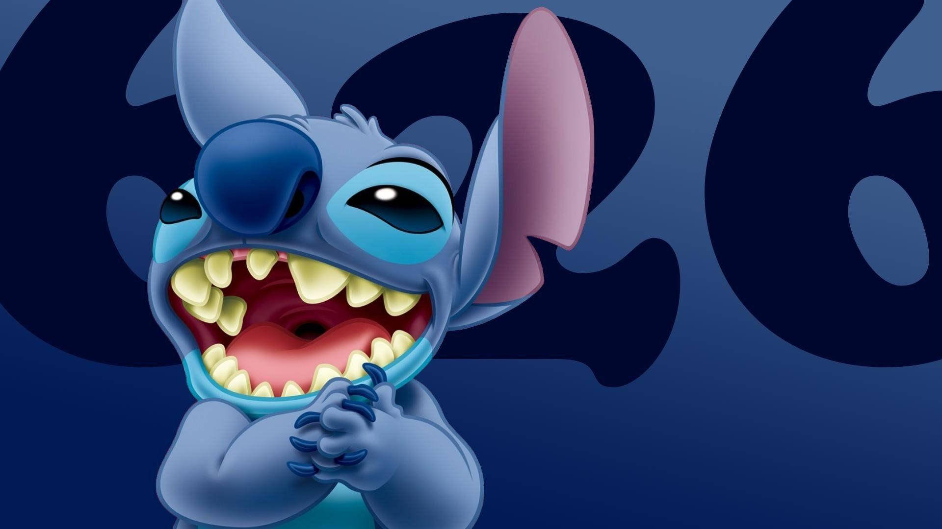 Laughing Stitch 3d Drawing Background