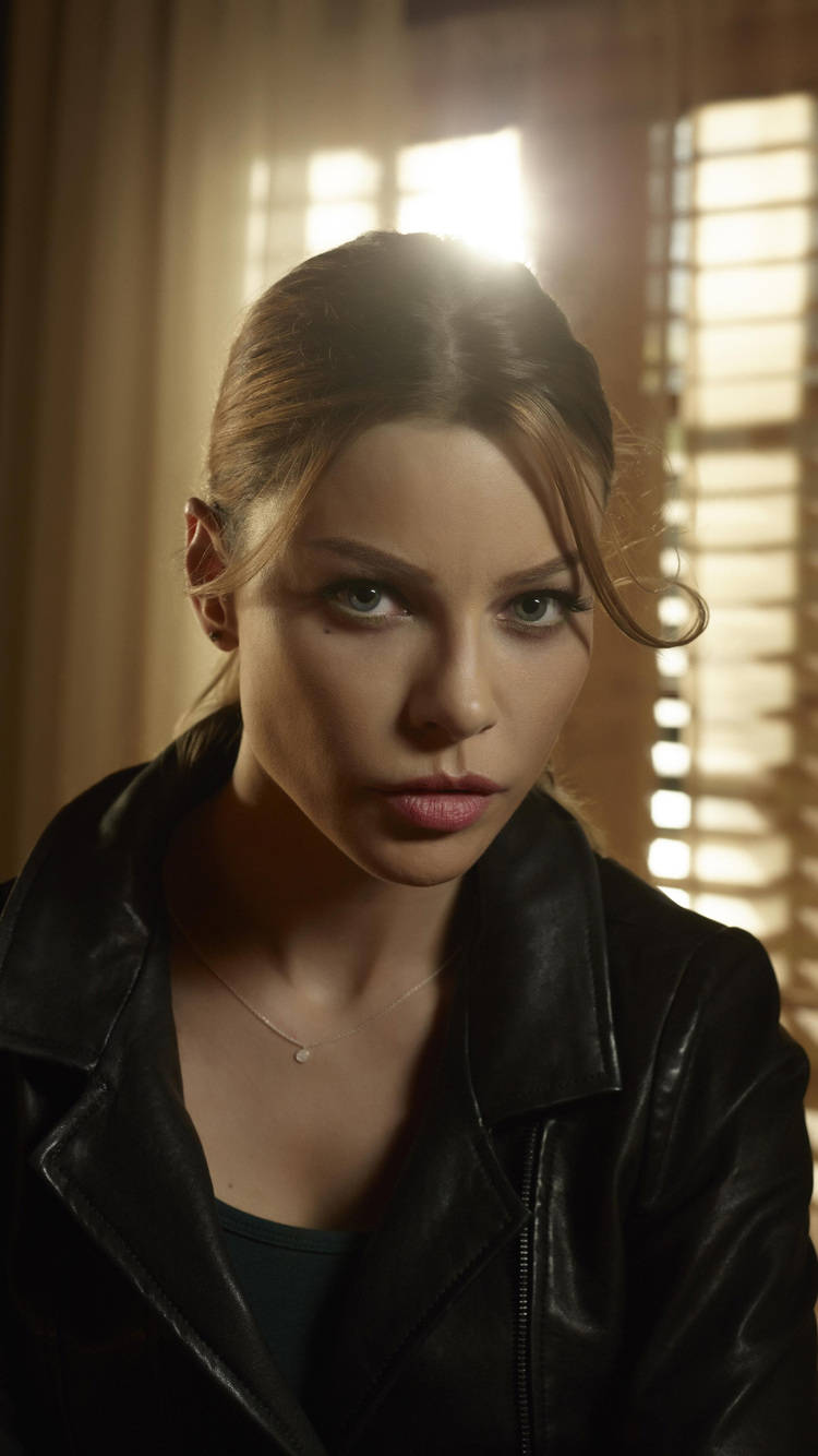 Lauren German Facing Against The Window Background