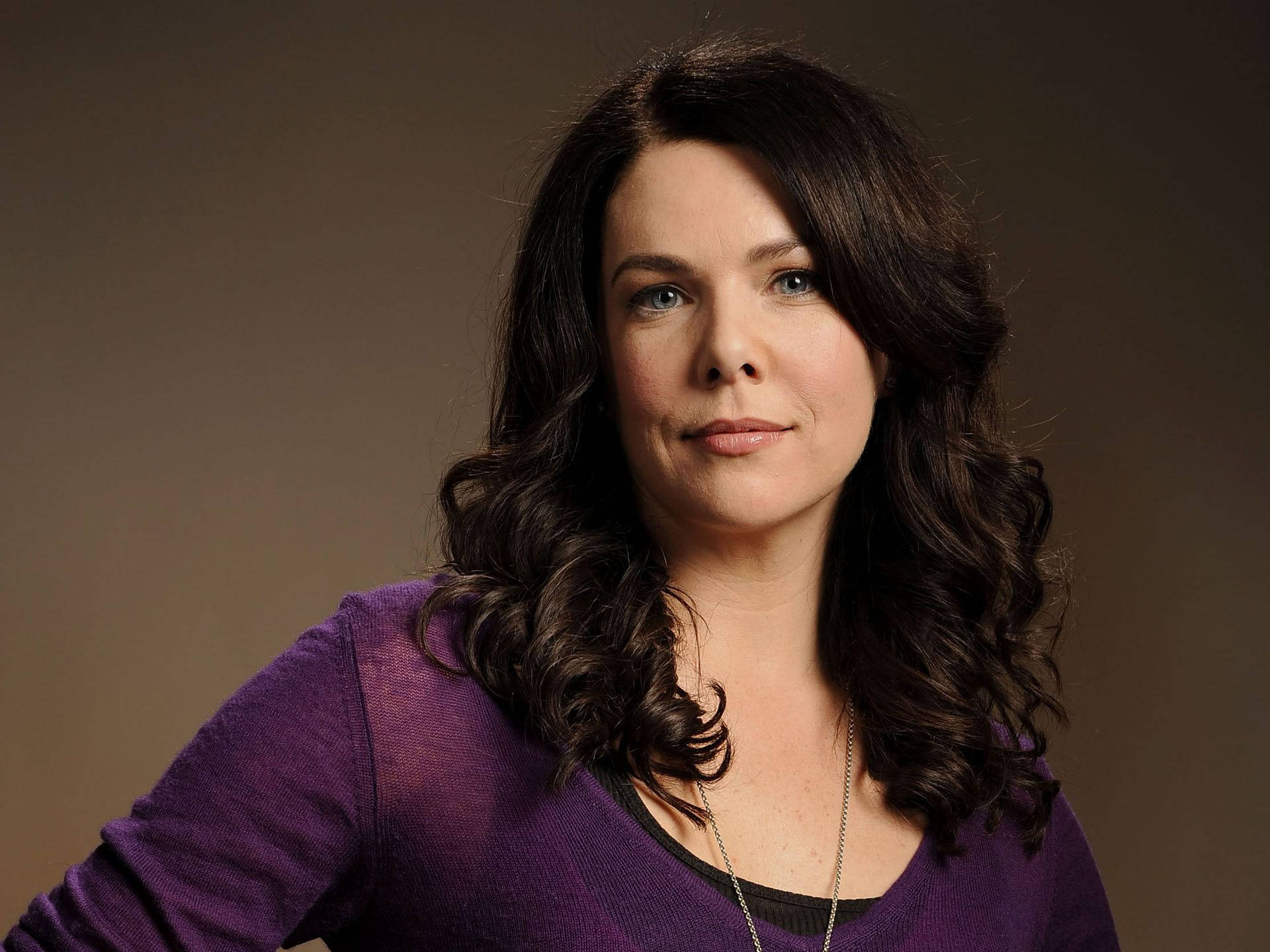 Lauren Graham Against Brown Wall