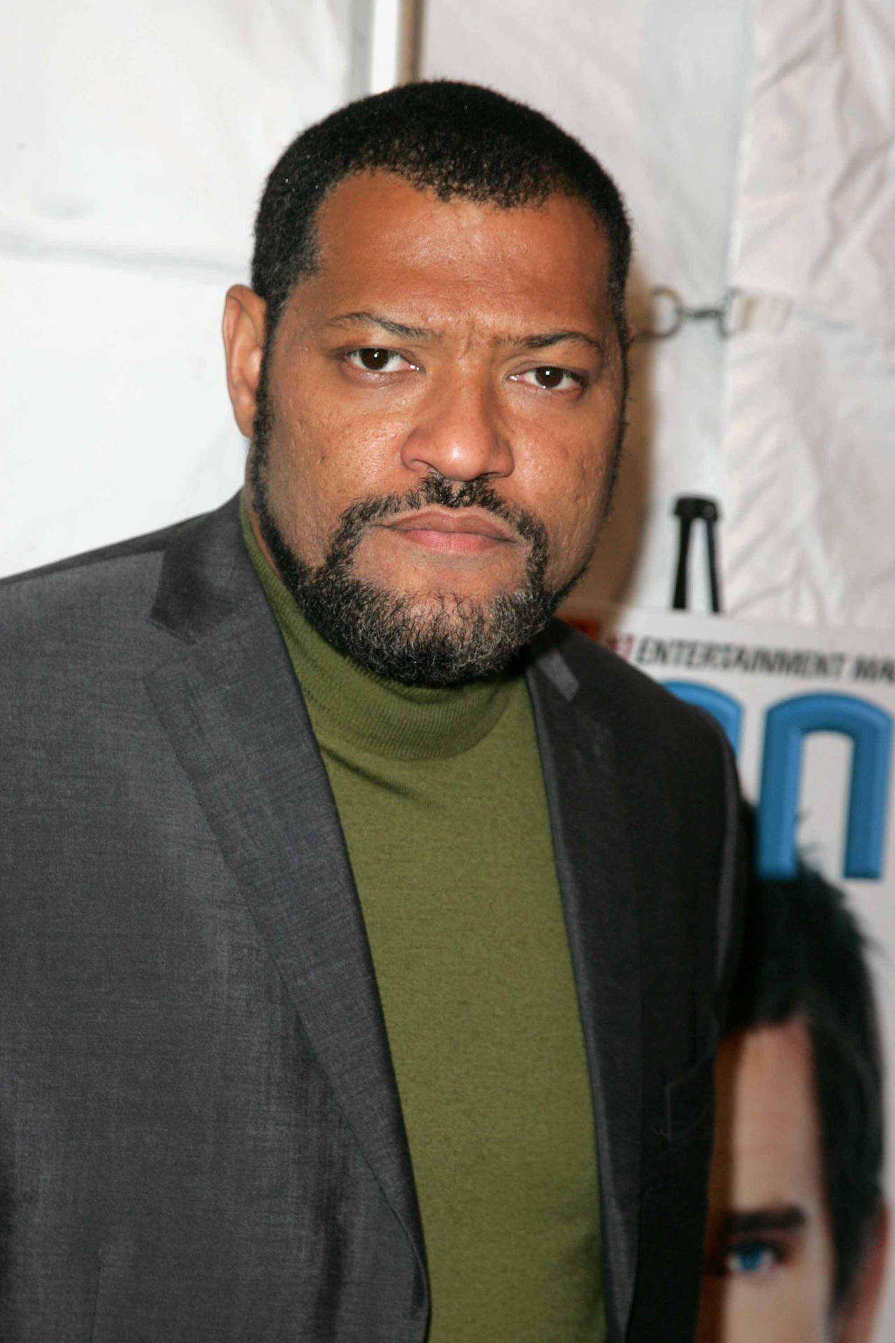 Laurence Fishburne Gray Suit Background