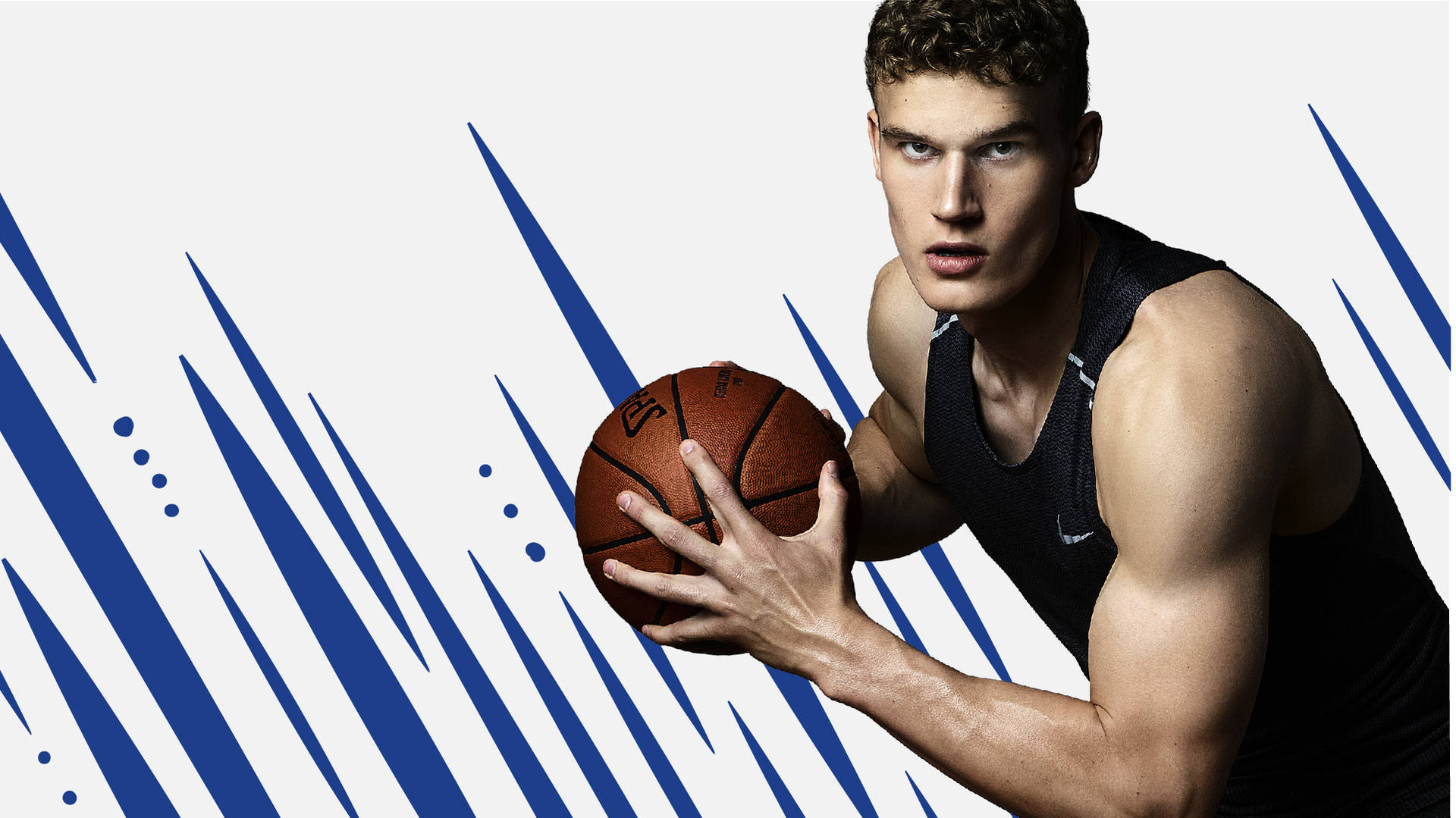 Lauri Markkanen Basketball Art Background