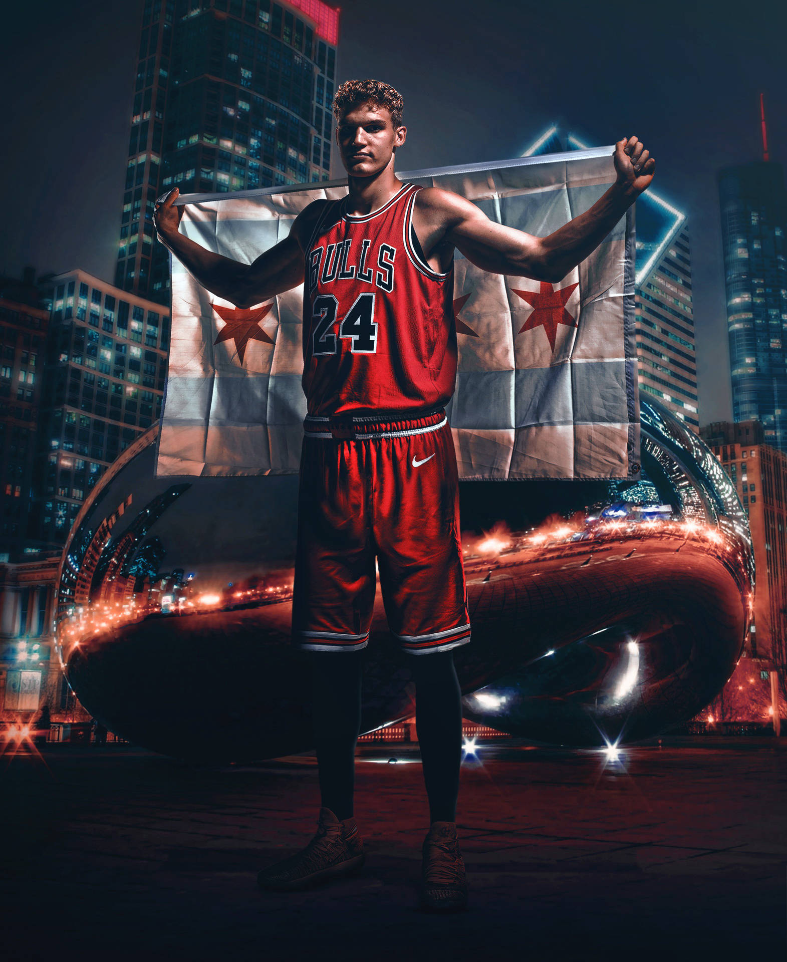 Lauri Markkanen Chicago Flag