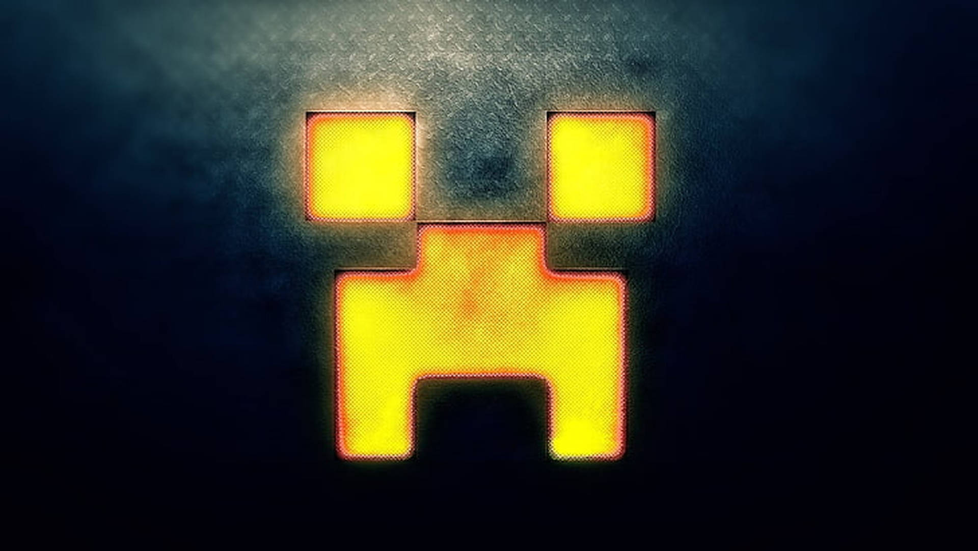 Lava Minecraft Creeper Face Background