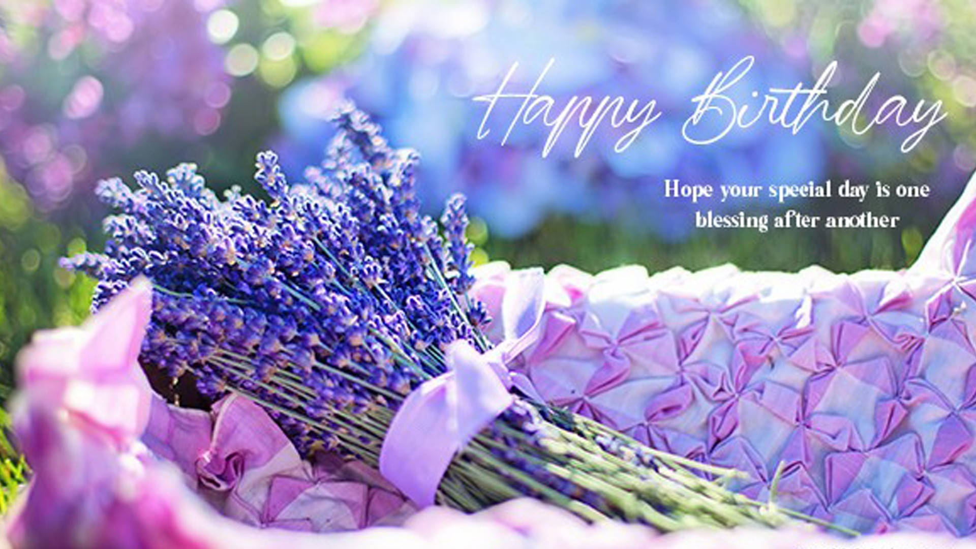 Lavender Bouquet Happy Birthday Flowerr