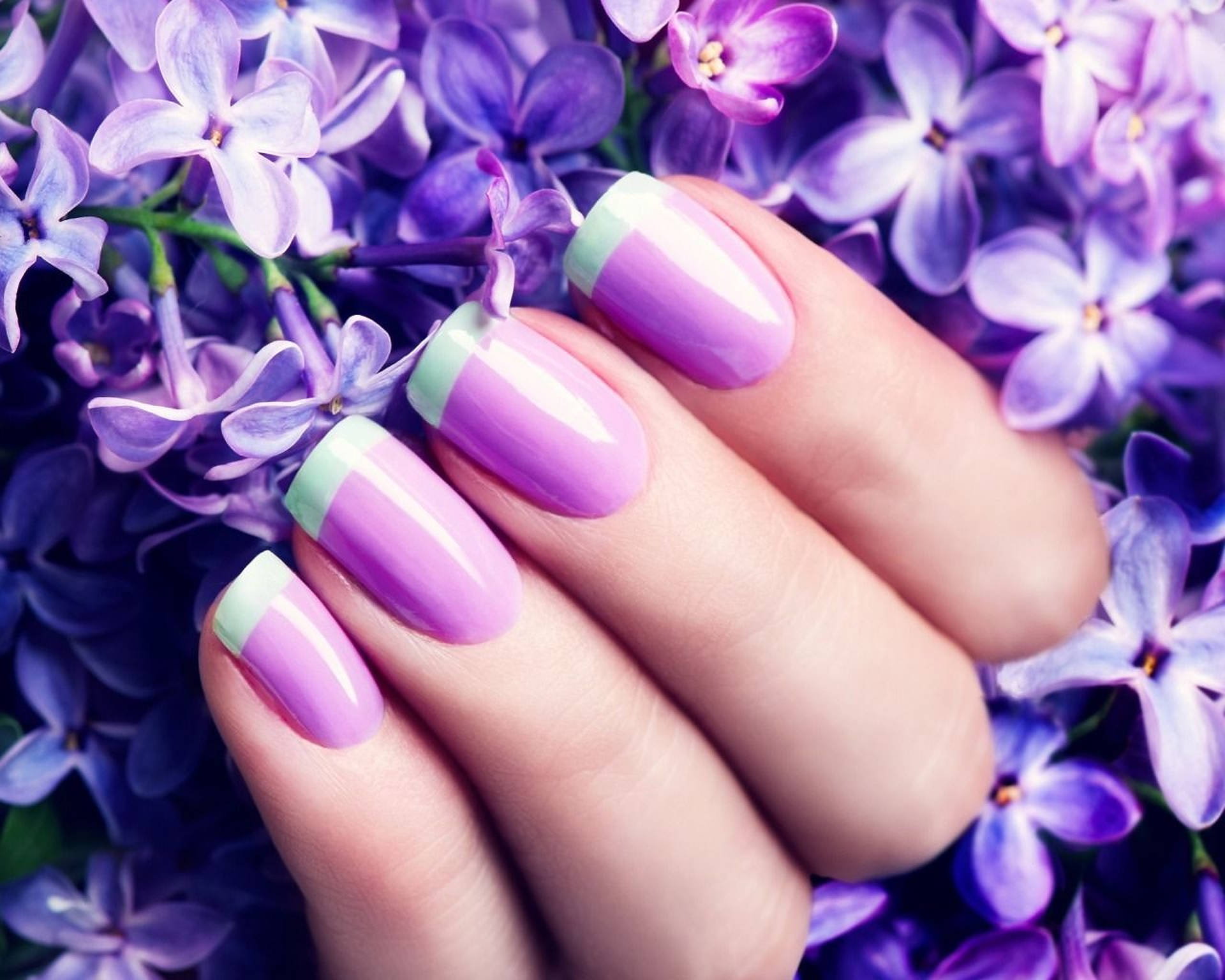 Lavender Flower Nail Art Background