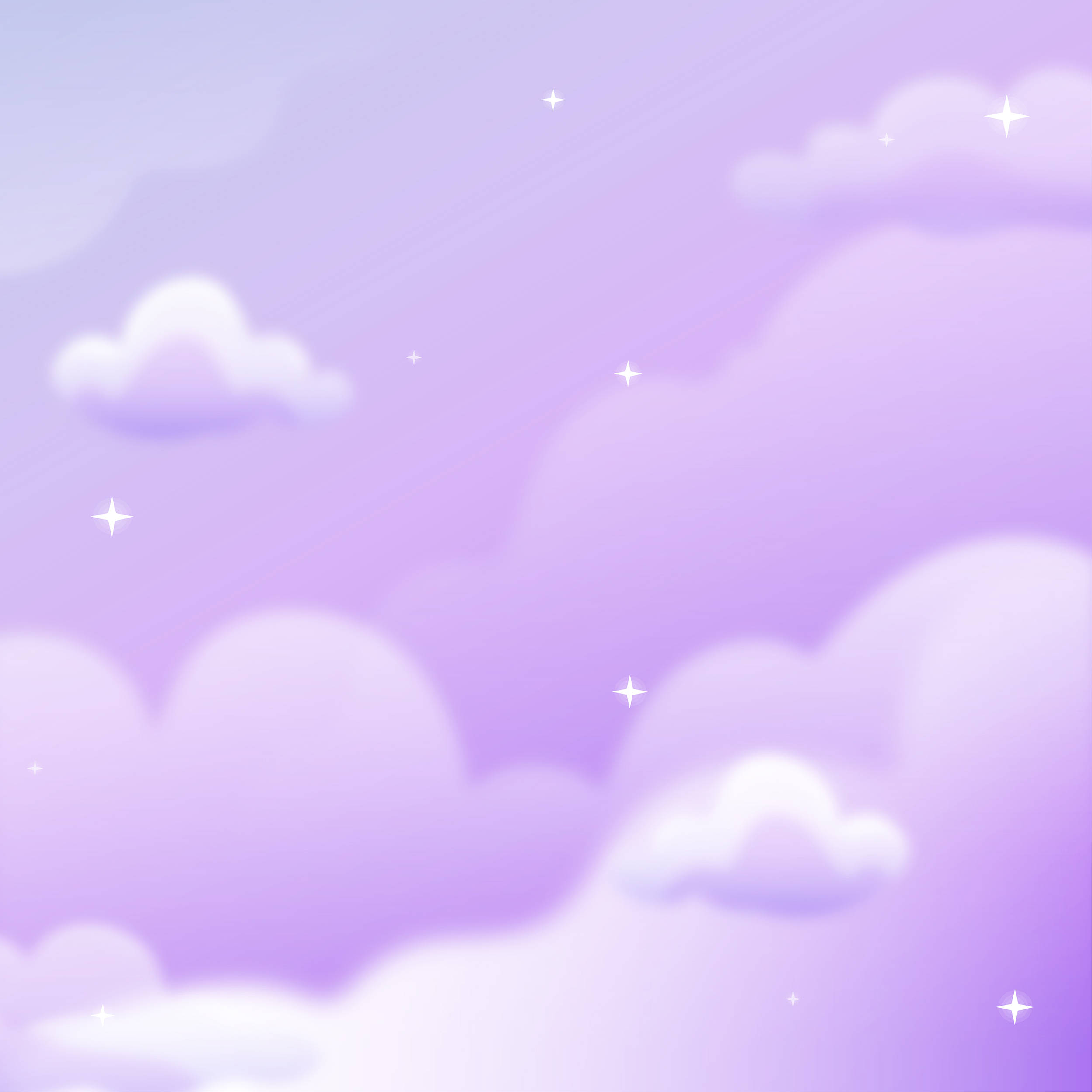 Lavender Pastel Galaxy With Clouds Background