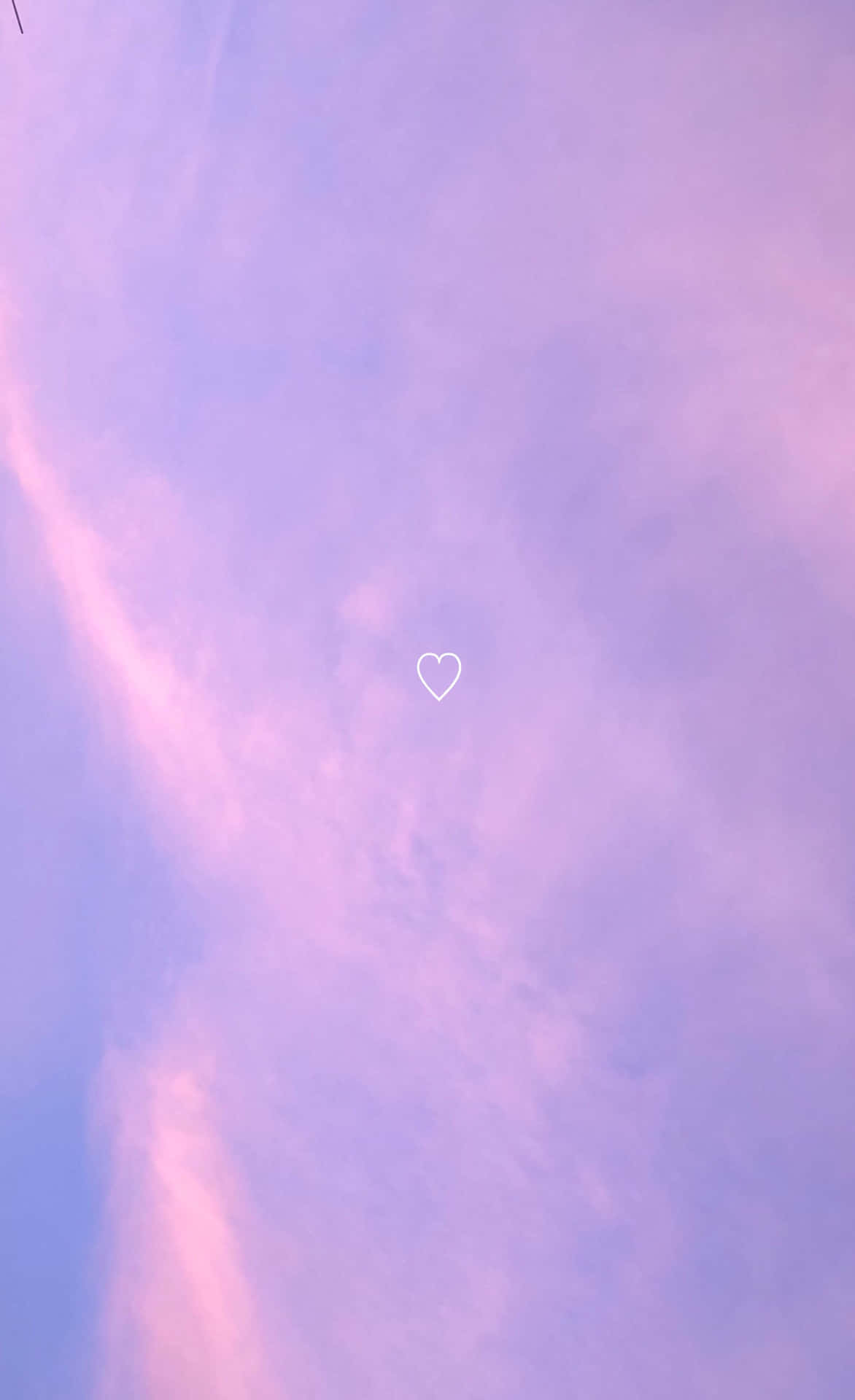 Lavender Purple Clouds With Minimalist Heart Background