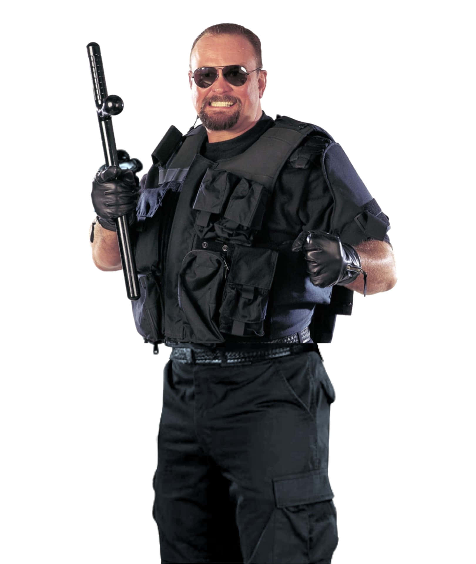 Law Enforcement Themed Wrestler Pose Background