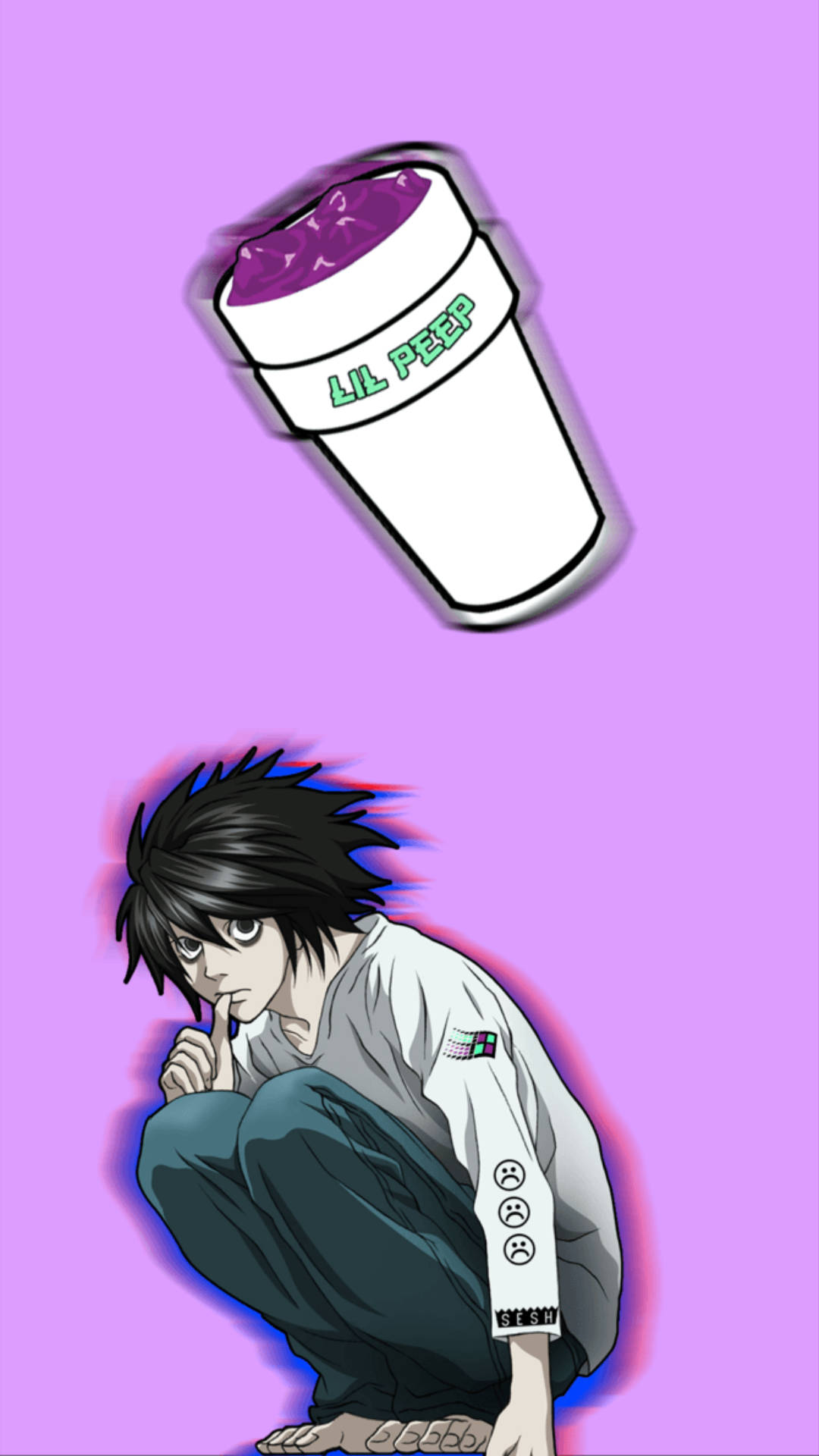 Lawliet In Aesthetic Death Note Iphone Background