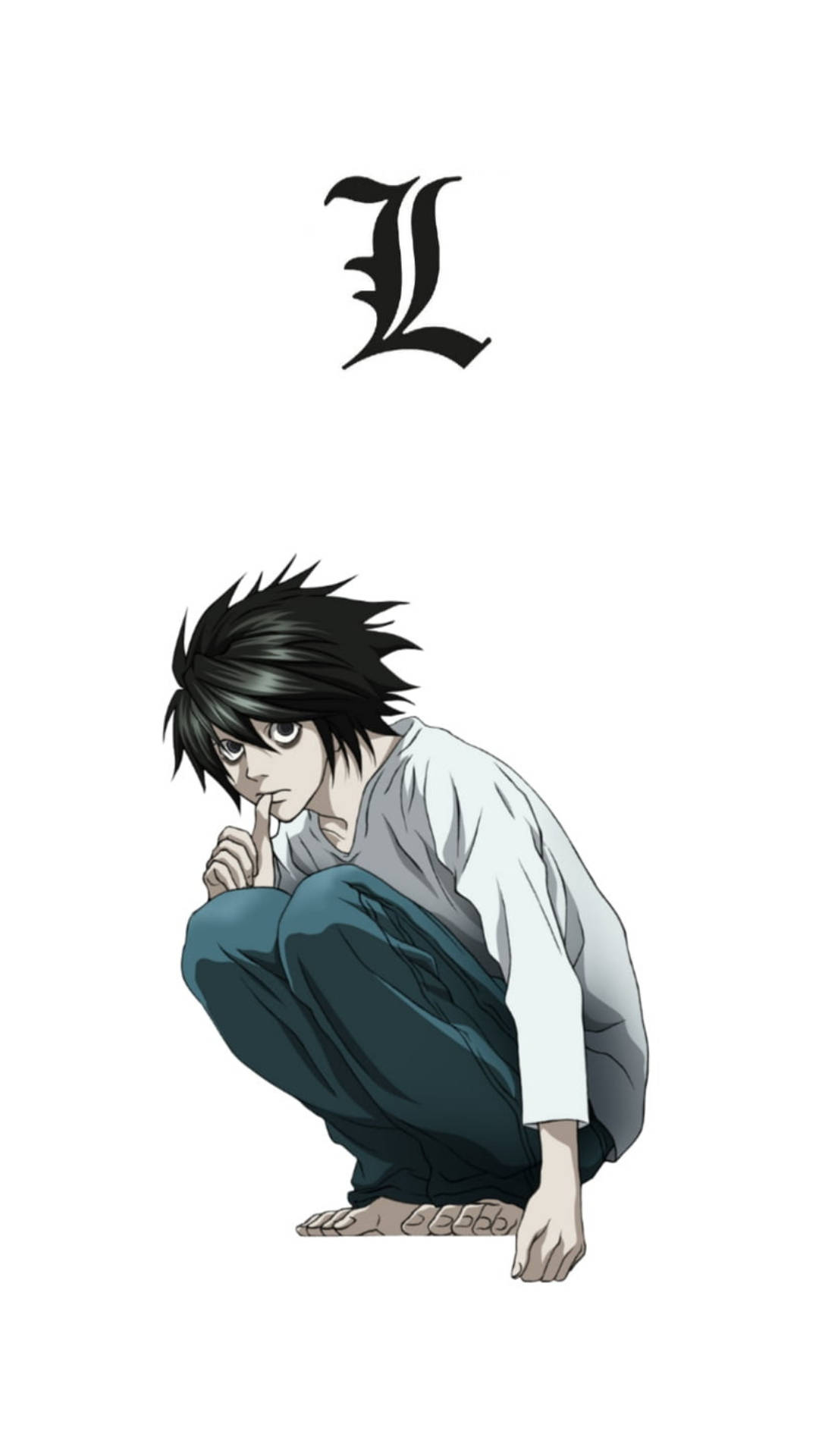 Lawliet Sitting Death Note Phone Background