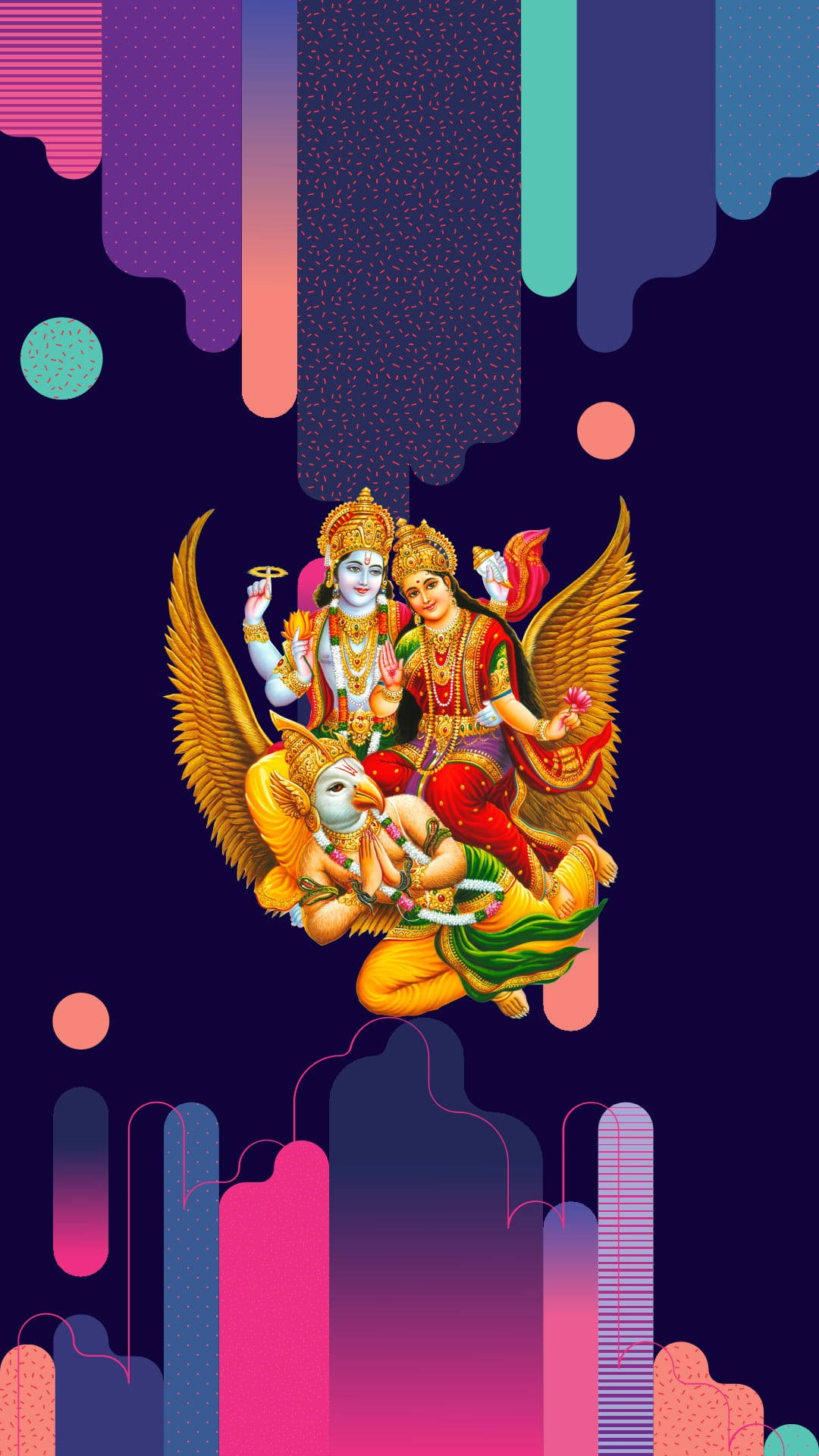 Laxmi Ganesh Saraswat Aesthetic Art Background