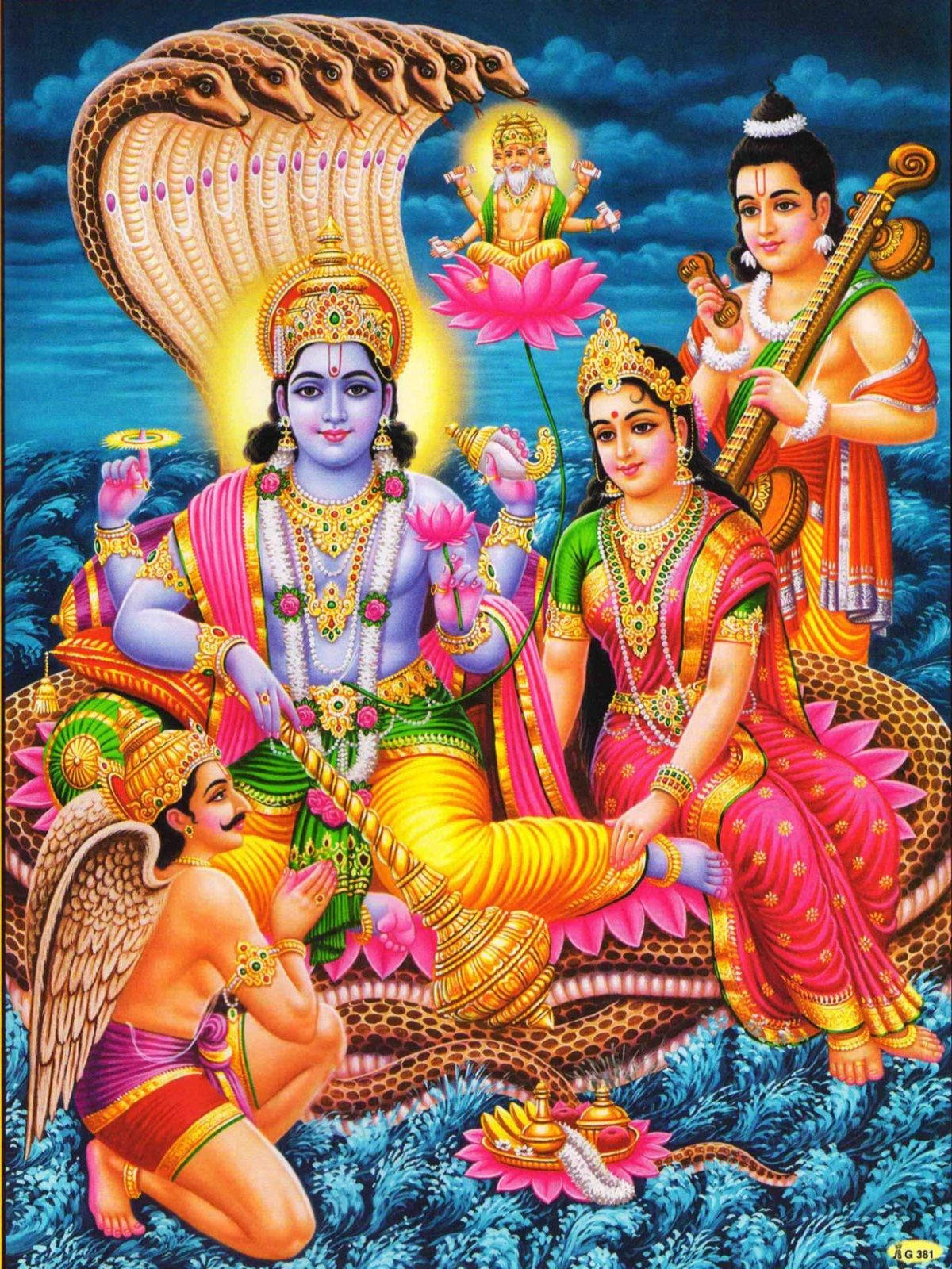 Laxmi Narayan With Other Deities Background