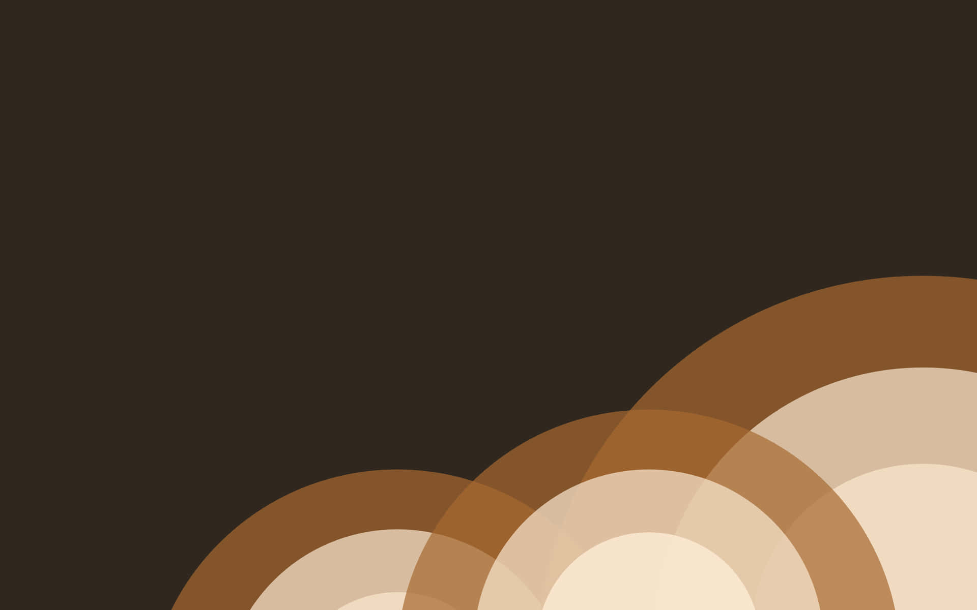 Layered Circle Minimalist Brown Aesthetic Background