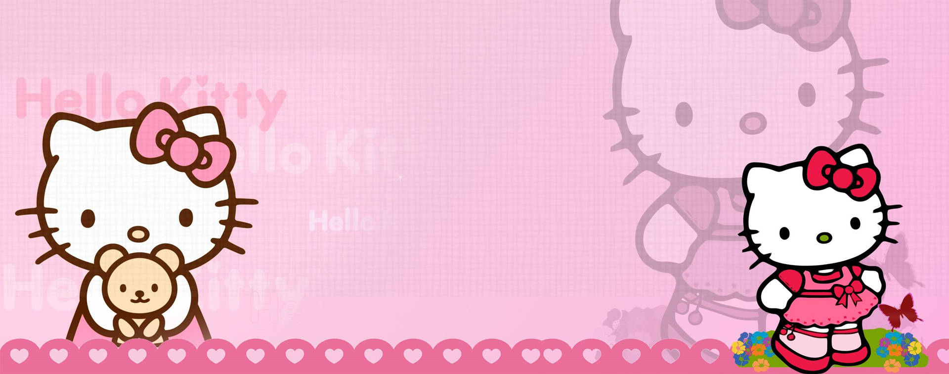 Layered Hello Kitty Background