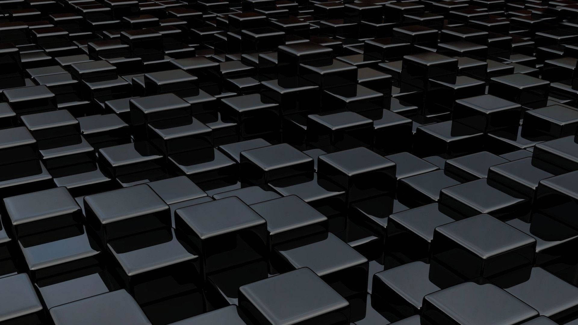 Layered Square Black 3d Background