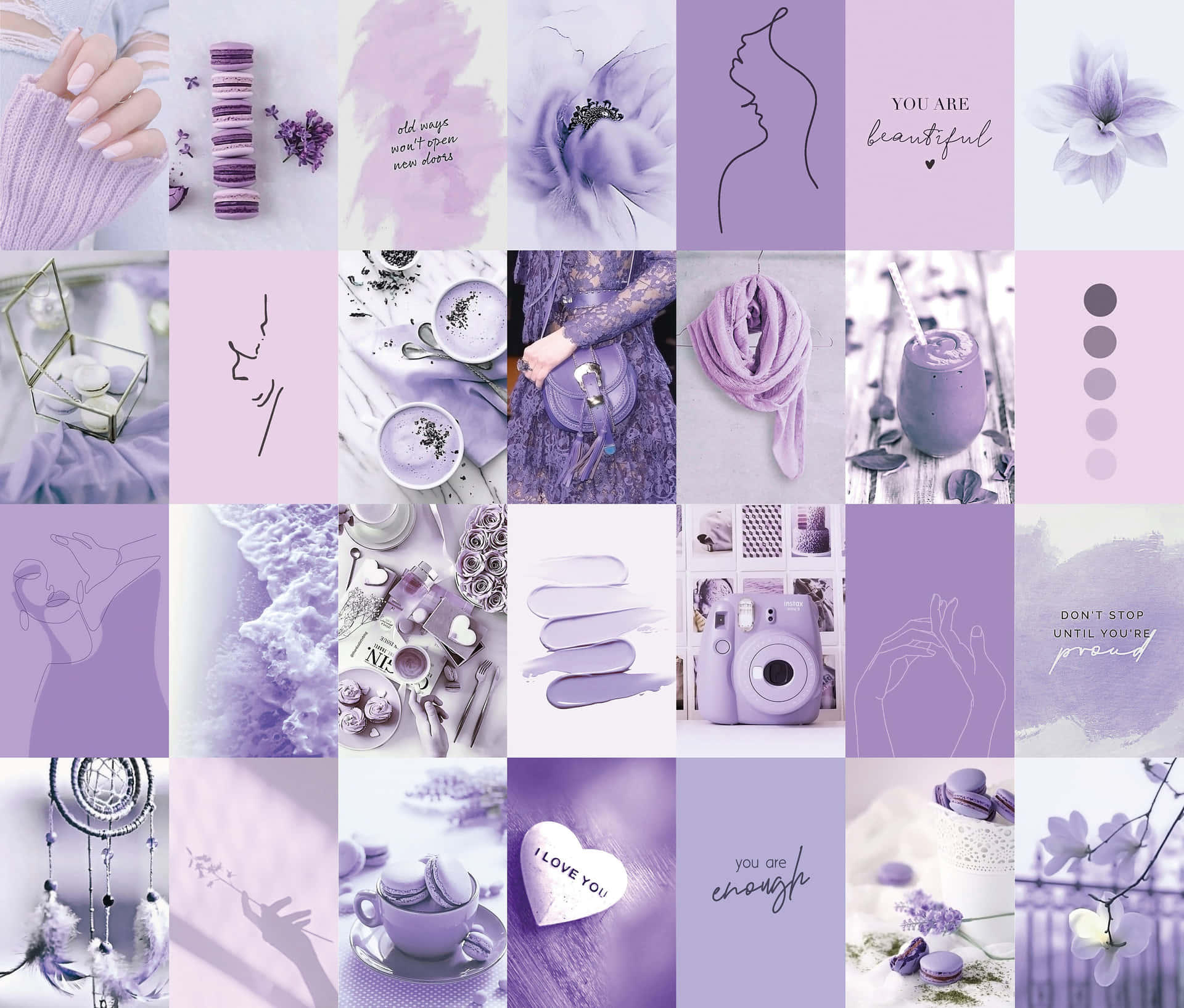 Layers Of Colors - A Purple Aesthetic Collage. Background