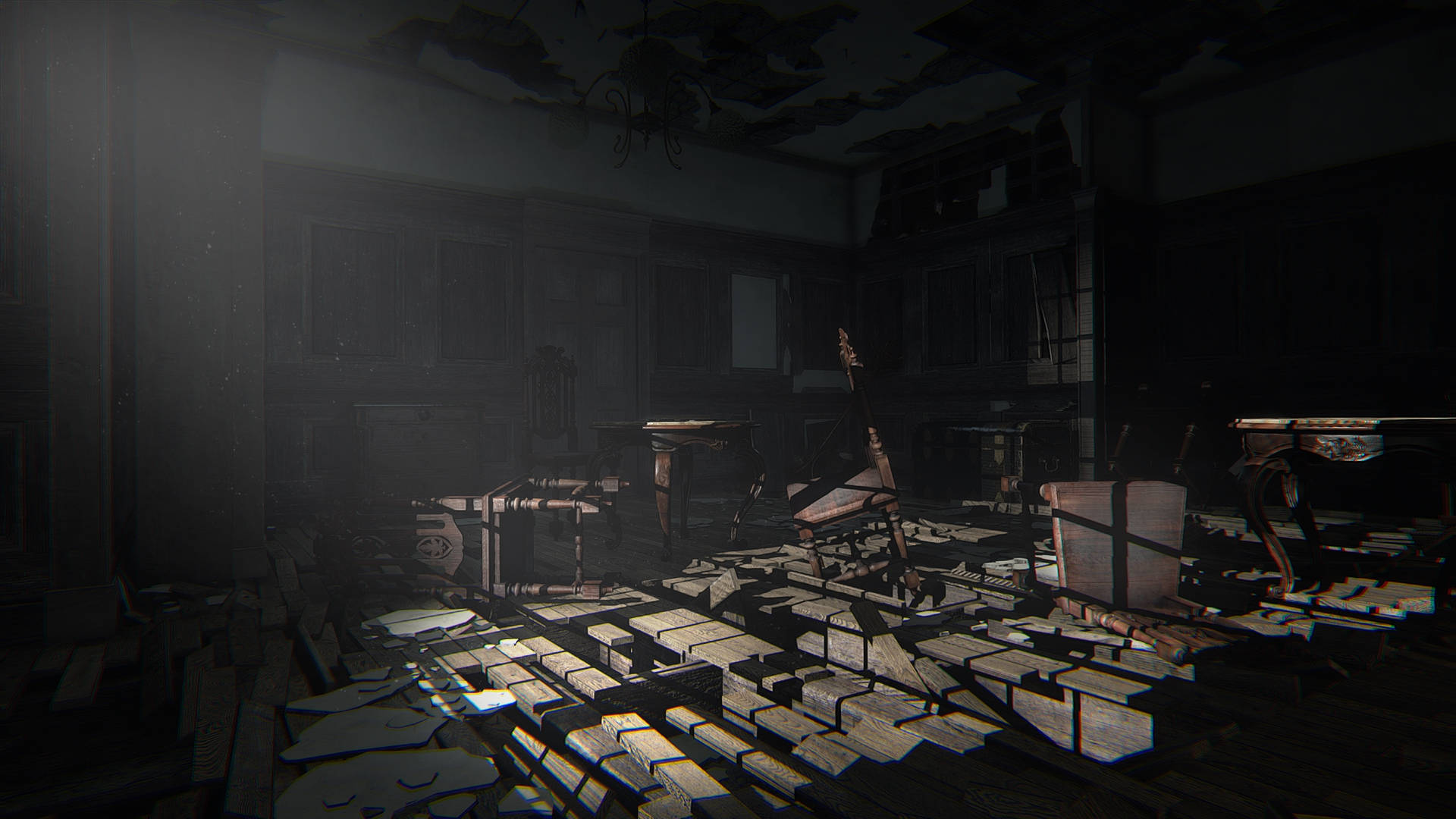 Layers Of Fear Abandoned Dining Room Background