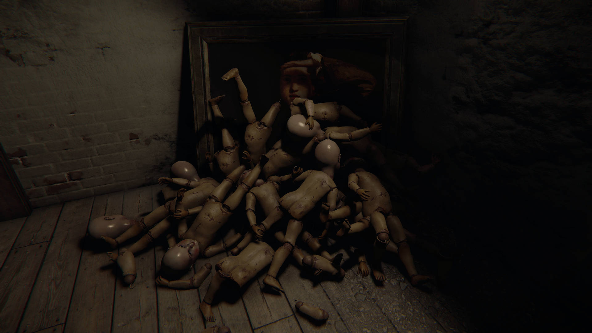Layers Of Fear Broken Baby Mannequins Background