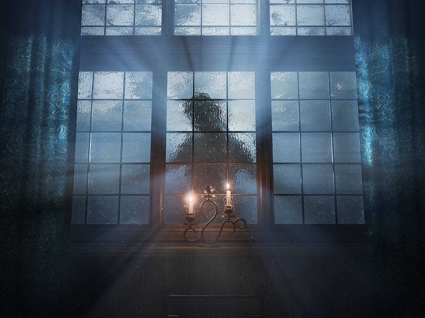 Layers Of Fear Ghost On Window Background