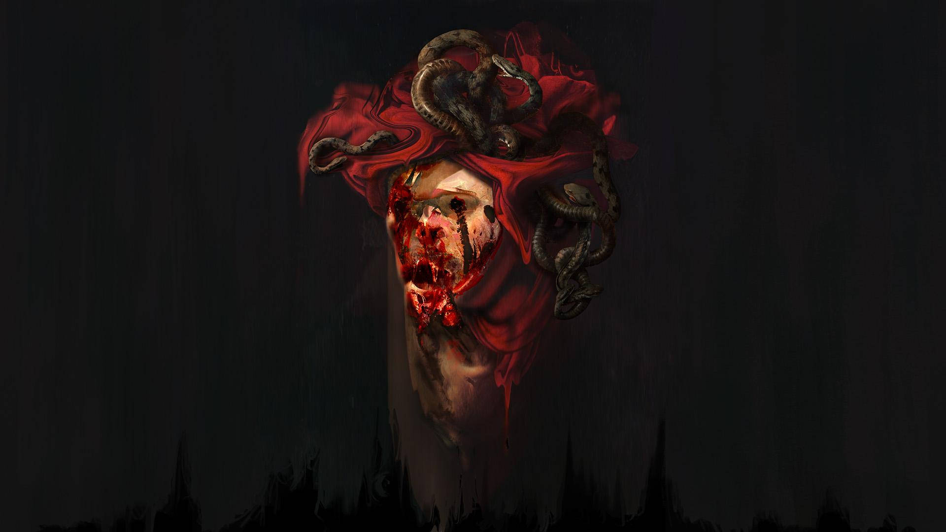Layers Of Fear Hair Snakes Portrait Background