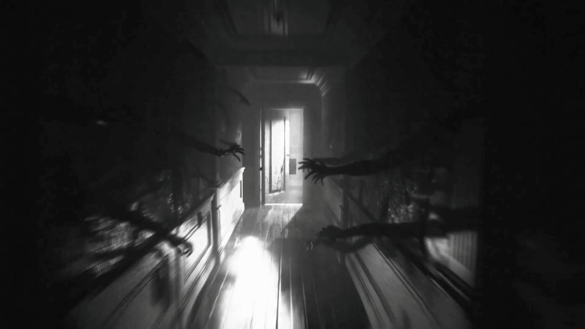 Layers Of Fear Hands Out From Walls Background