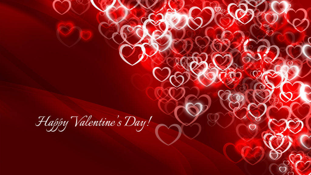 Layers Of Happy Valentine’s Day Hearts Background