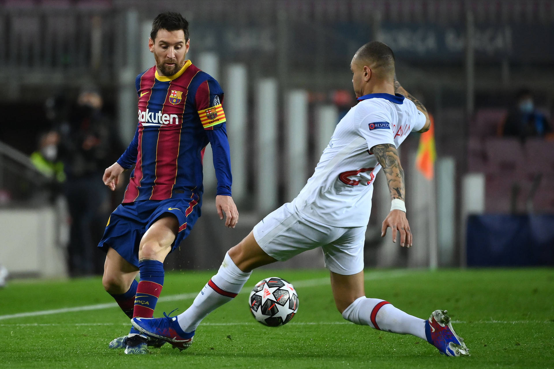 Layvin Kurzawa Steal Fc Barcelona Background