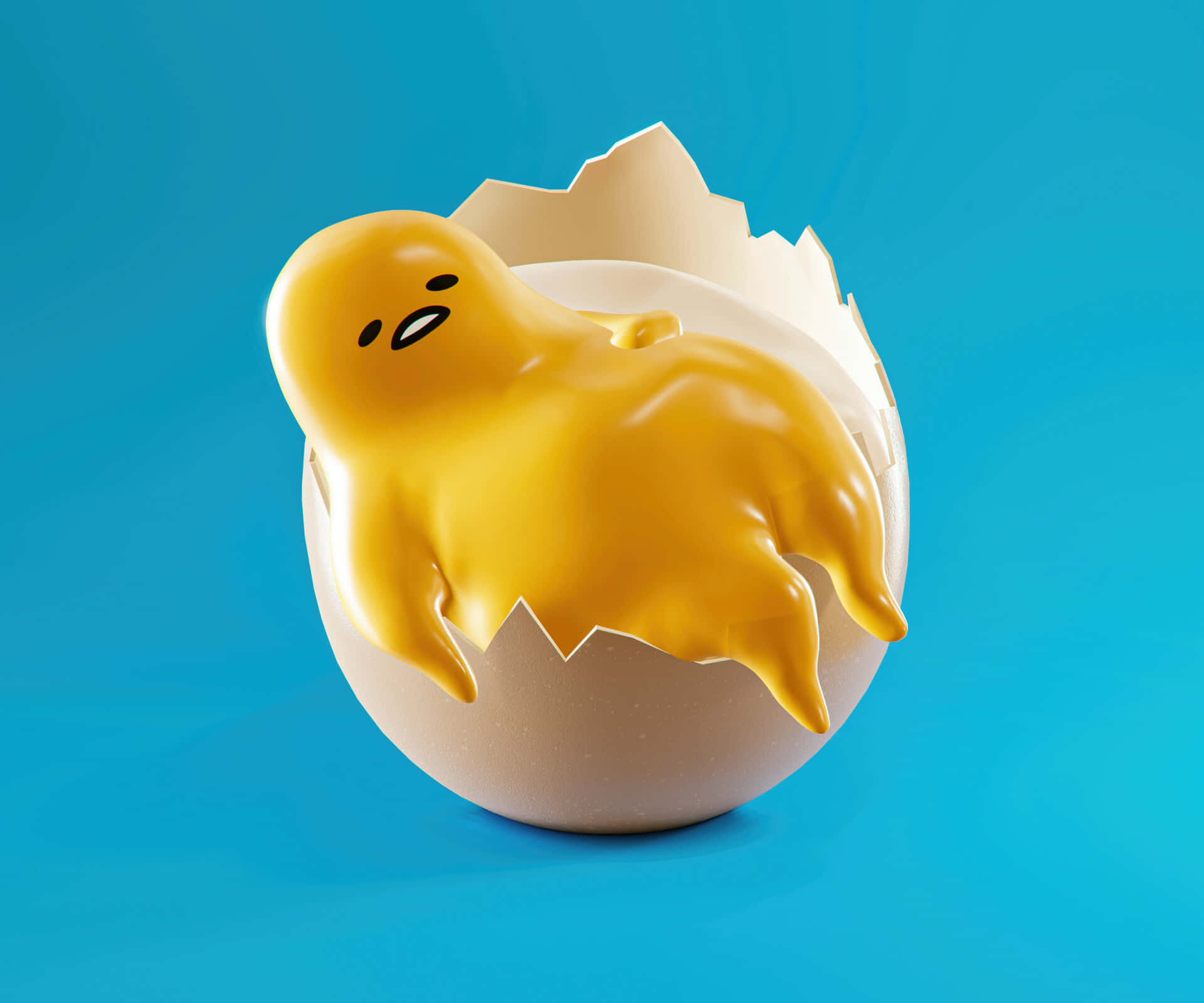 “lazy And Relaxed Yet Productive: Gudetama Computer” Background