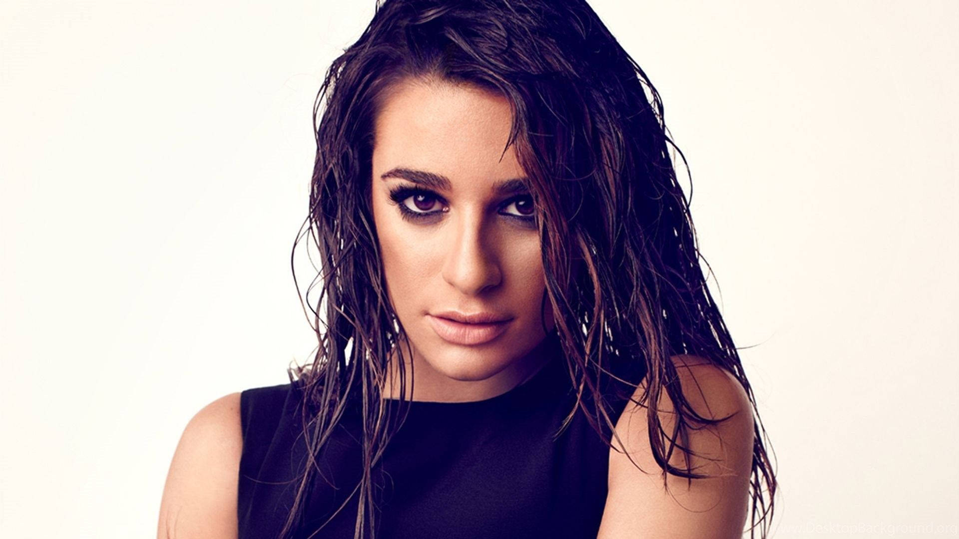 Lea Michele Wet Look Hairstyle Background