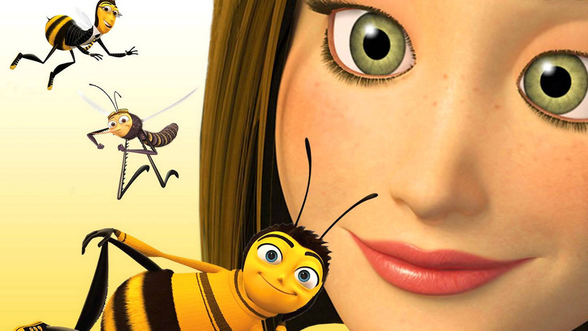 Lead Characters Enjoy A Hilarious Moment In Bee Movie Background