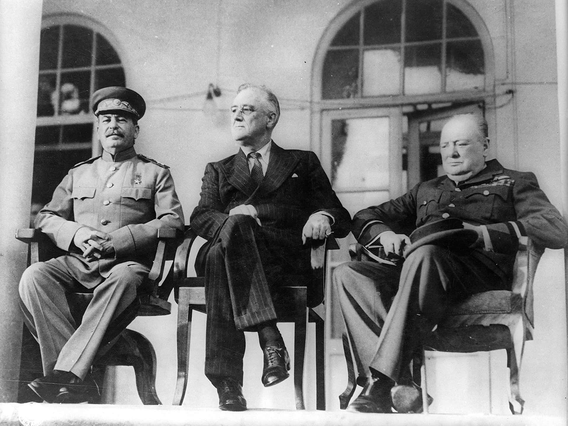 Leaders At Yalta Conference Background