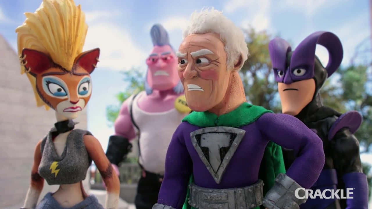 Leading Heroes In Supermansion Background