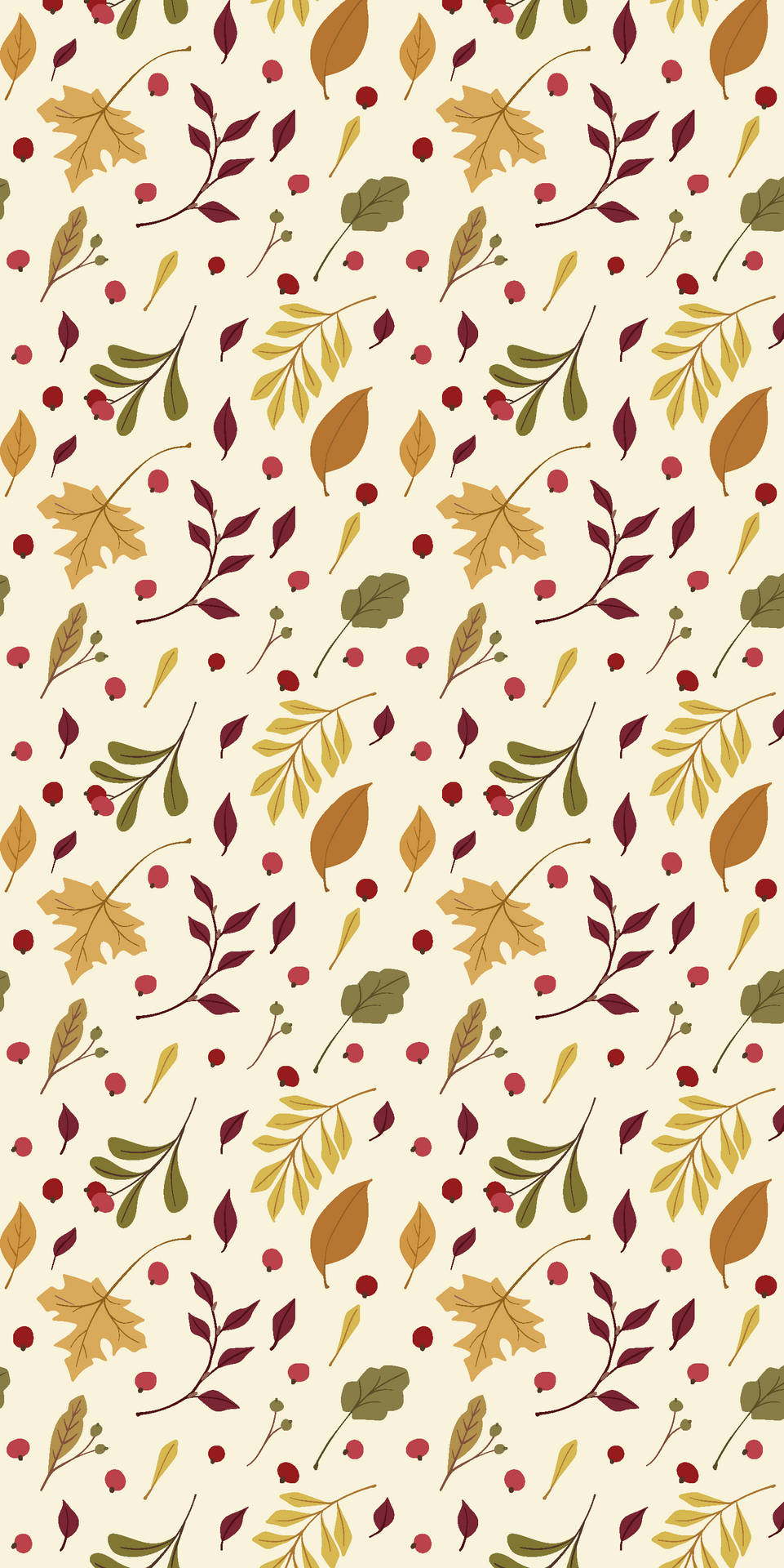 Leaf Pattern For Neutral Background Background